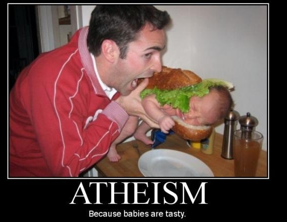 Atheïsme, omdat babies lekker smaken.