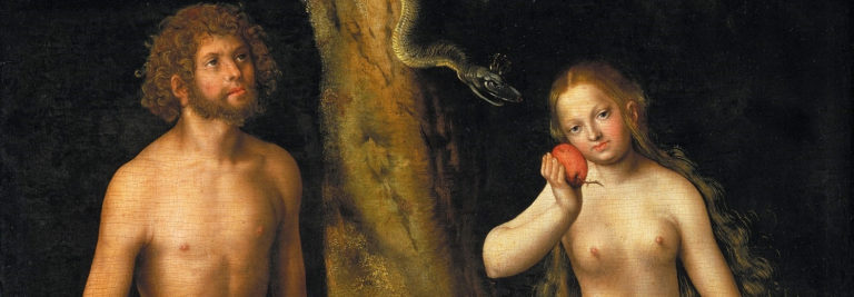 Adam en Eva door Lucas Cranach de Oude